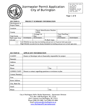 SECTION APROJECT SUMMARY INFORMATION