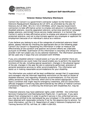 Veteran Status Voluntary Disclosure