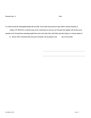 For value received the undersigned (jointly and severally, if more than one) promises to pay Alberta Treasury Branches at