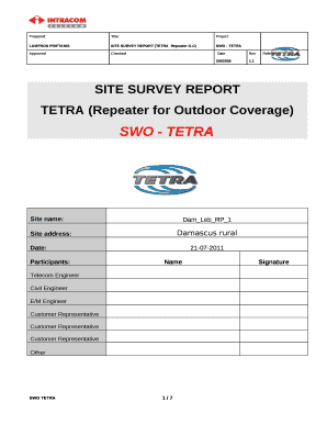 site survey report