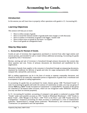 In this sessionyou will learn how to properly reflect operations with goods in 1C: Accounting 8