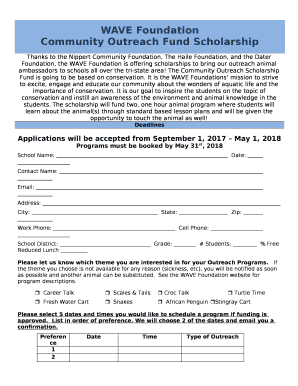 Community Outreach Fund Scholarship