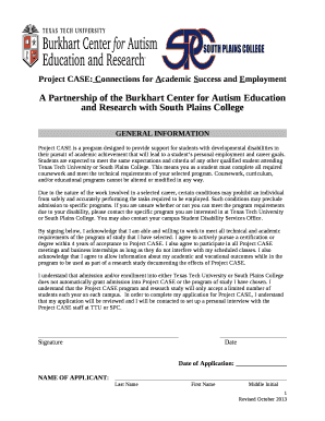 Project CASE is a program designed to provide support for students with developmental disabilities in their pursuit of academic achievement that will lead to a students personal employment and career goals