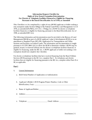 Information Request Checklist for RE Act Eligibility Determination (6 ...