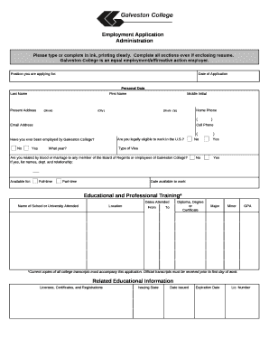 Galveston College is an equal employment/affirmative action employer