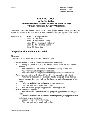 Name: Score for Outline: