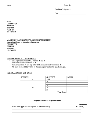 Answer all questions in section A