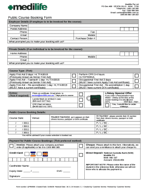 Employer Details (if employer is to be invoiced for the course):