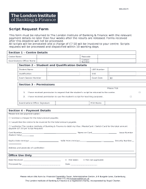 Script Request Form