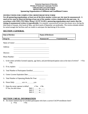 Sponsoring Organizations of Affiliated and Unaffiliated Centers