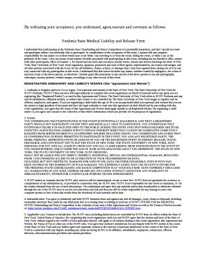 By indicating your acceptance, you understand, agree,warrant and covenant as follows: