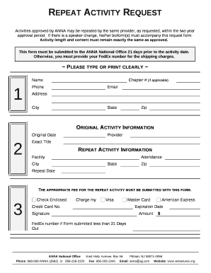 Repeat Activity Request