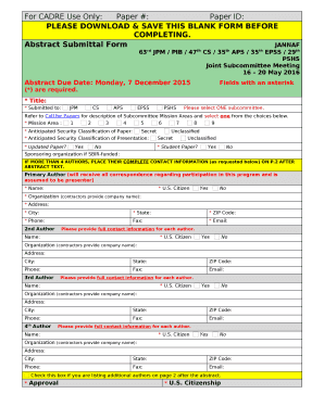 For CADRE Use Only:Paper #:Paper ID: