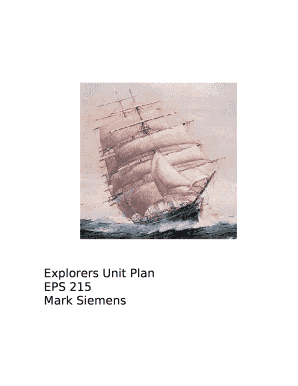 Explorers Unit Plan