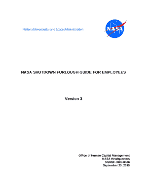 NASA SHUTDOWN FURLOUGH GUIDE FOR EMPLOYEES