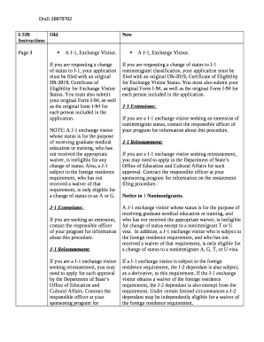 I-539 Instructions