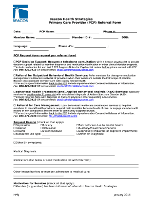 Primary Care Provider (PCP) Referral Form