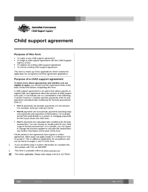 To make a new child support agreement