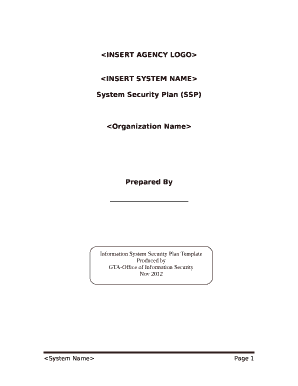 System Security Plan (SSP)