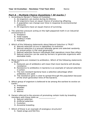 Part A Multiple Choice Questions 30 marks