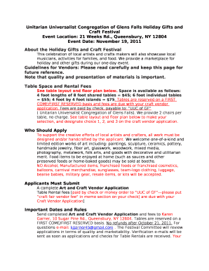 Unitarian Universalist Congregation of Glens Falls Holiday Gifts and Craft Festival