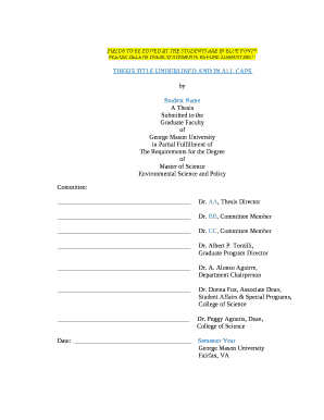 Thesis TITLE UNDERLINED AND IN ALL CAPS