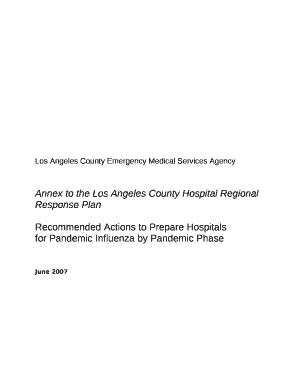 Recommended Actions to Prepare Hospitals