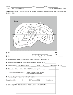 Unit 3: Earths DimensionsProfile Practice Worksheet