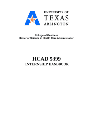 HCAD 5399 INTERNSHIP HANDBOOK