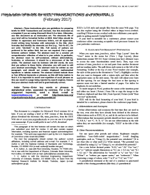 The electronic file of your brief will be formatted further at IEEE