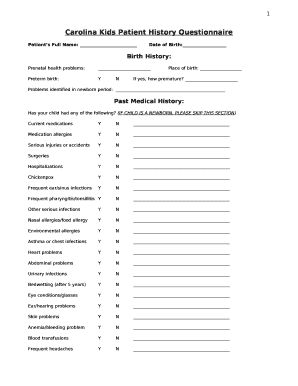 personal history questionnaire cpd