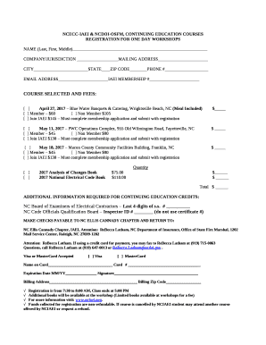 NCECC-IAEI & NCDOI-OSFM, CONTINUING EDUCATION COURSES