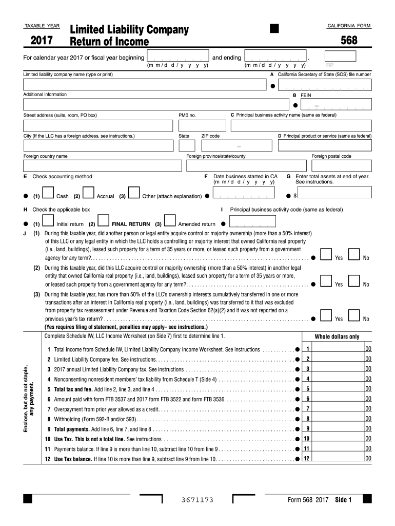 form 568 Preview on Page 1.