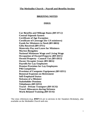 Car Benefits and Mileage Rates (BN 0712)