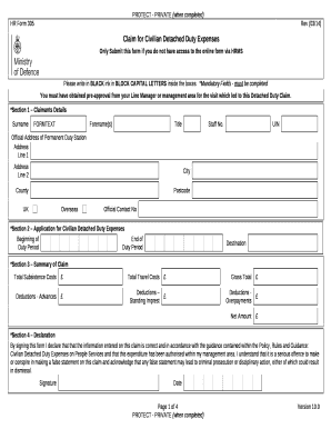 HR Form 305