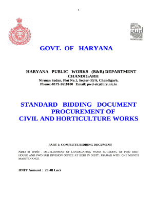 Name of Work: - DEVELOPMENT OF LANDSCAPING WORK BUILIDING OF PWD REST HOUSE AND PWD SUB DIVISION OFFICE AT BERI IN DISTT