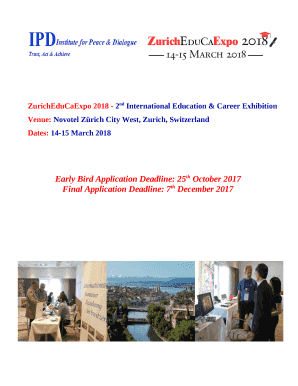 ZurichEduCaExpo 2018 - 2nd International Education & Career Exhibition