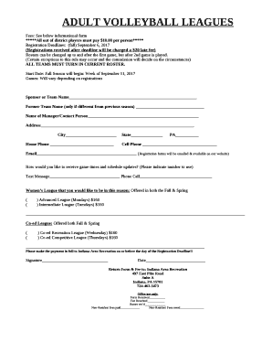 Fees: See below informational form