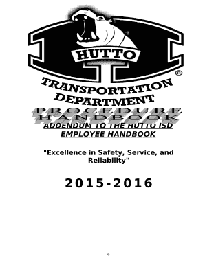 Handbook addendum template