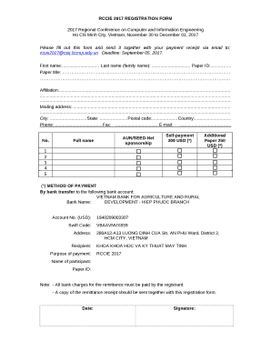 RCCIE 2017 REGISTRATION FORM