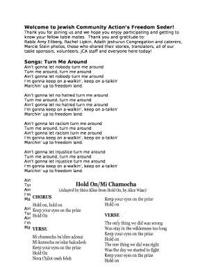 Welcome to Jewish Community Actions Freedom Seder