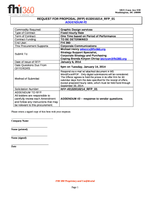 REQUEST FOR PROPOSAL (RFP) 0132010214RFP01
