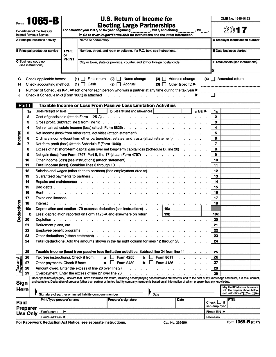 Irs form 1065 schedule b-2 instructions