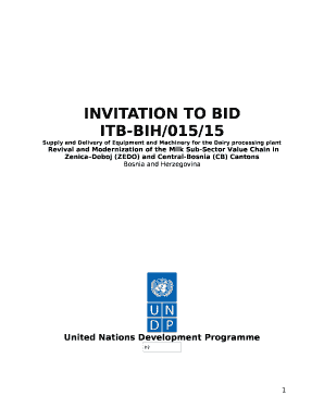 Invitation to Bid - UNDP Procurement Notices