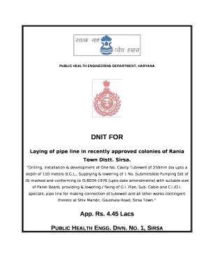 Laying of pipe line in recently approved colonies of Rania Town Distt