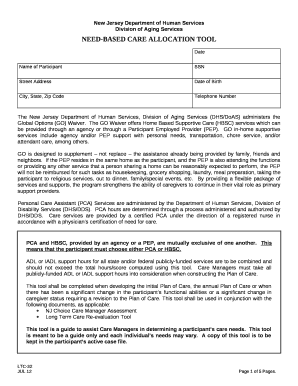 NEED-BASED CARE ALLOCATION TOOL