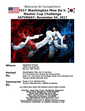 Welcome All Competitors