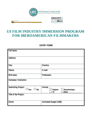 US FILM INDUSTRY IMMERSION PROGRAM FOR IBEROAMERICAN FILMMAKERS