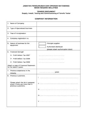 Type of Specialised Business