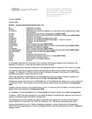 RANGE:INLAND REVENUE/INHERITANCE TAX